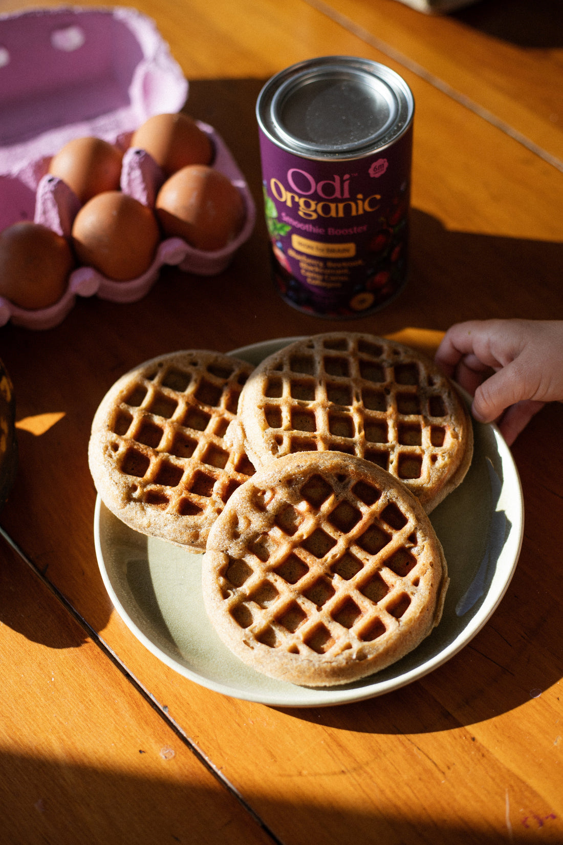 Iron-Rich Banana Waffles