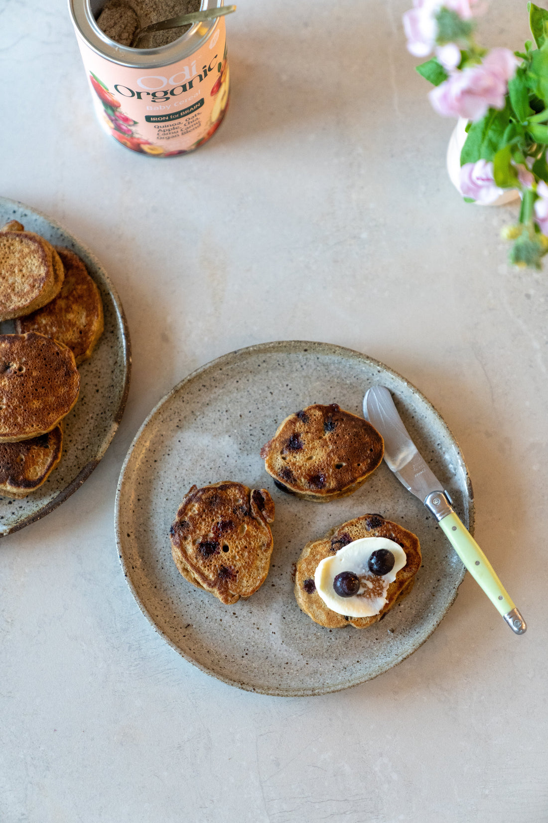 Baby-Led Weaning Blueberry Pancakes