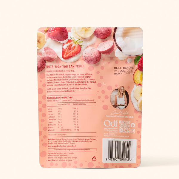 Odi Organic Yoghurt Drops Strawberry