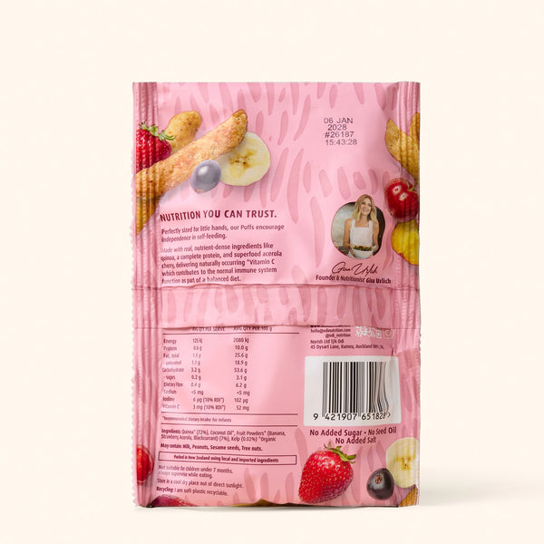 Organic Quinoa Puffs Berries & Banana