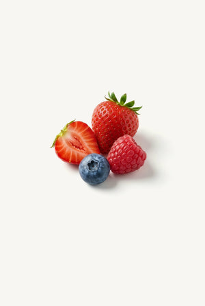 Strawberry. Raspberry. Blueberry